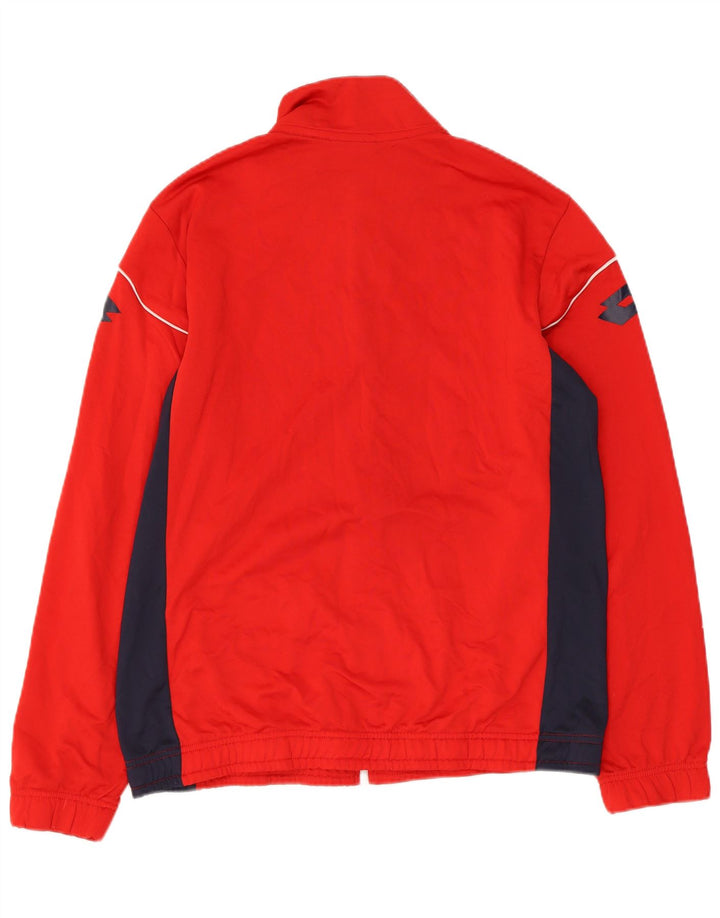 Ανδρική αθλητική φόρμα γραφικών LOTTO Top Jacket μεσαίου κόκκινου χρώματος πολυεστέρας