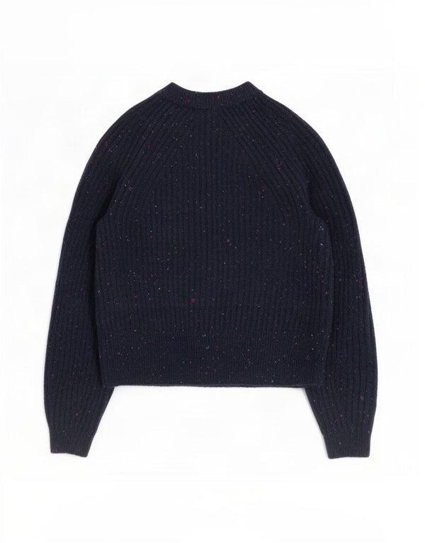 Marks & Spencer Γυναικεία ζακέτα πουλόβερ UK 10 Small Navy Blue Flecked