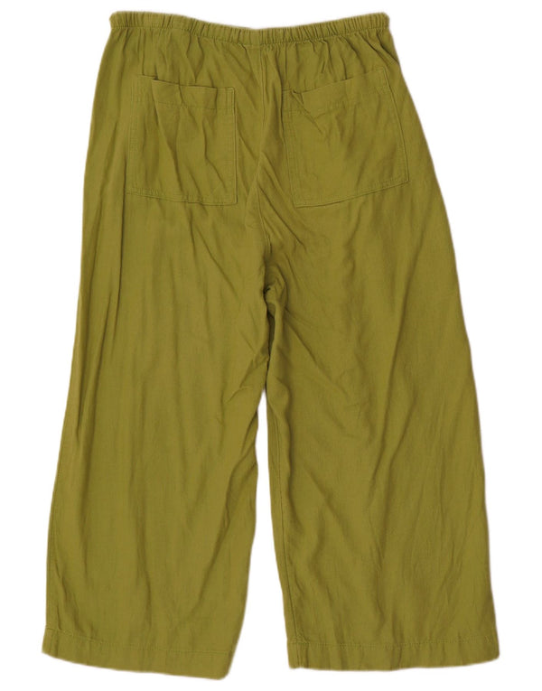 Marks & Spencer Γυναικείο ψηλόμεσο παντελόνι Capri UK 12 Medium W34 L22 Green