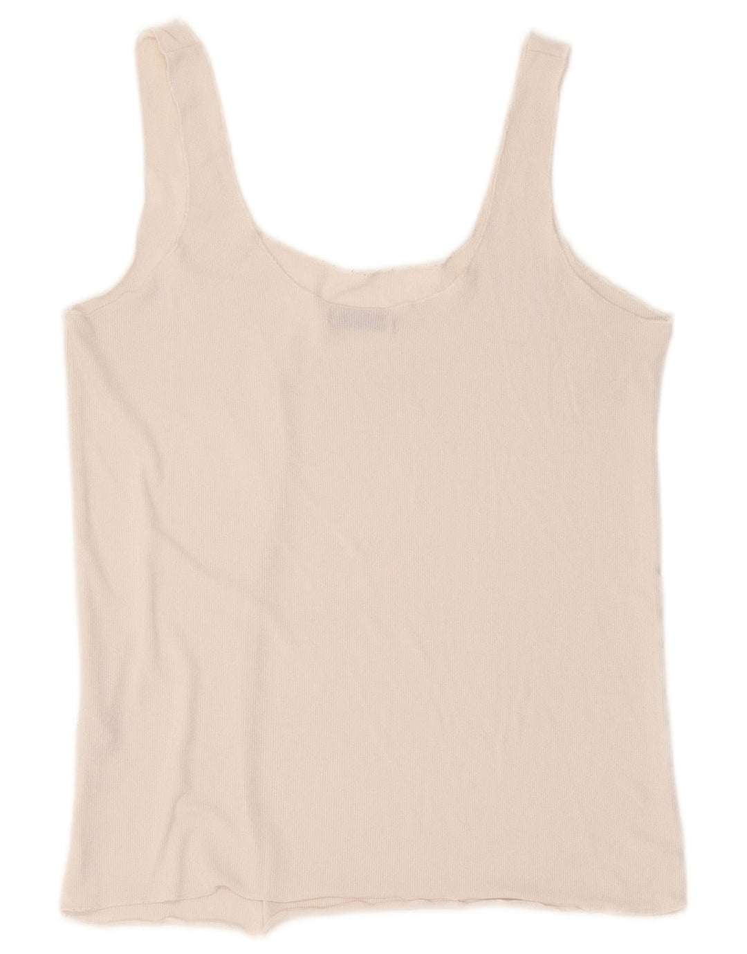 Zara Γυναικείο Crop Vest Top UK 14 Large White Polyester