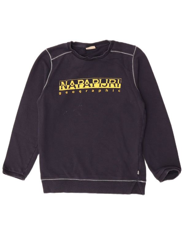 Napapijri Boys Graphic Φούτερ Jumper 13-14 ετών Navy Blue Cotton