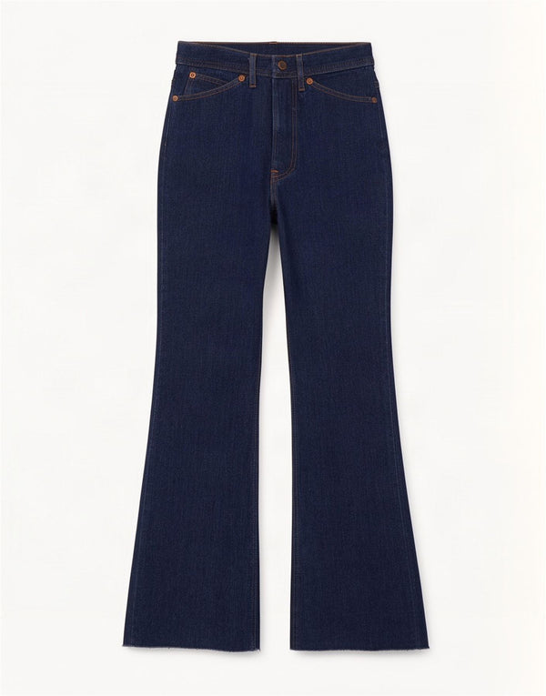 Vintage Γυναικείο Flared Jeans IT 42 Medium W22 L32 Blue Cotton