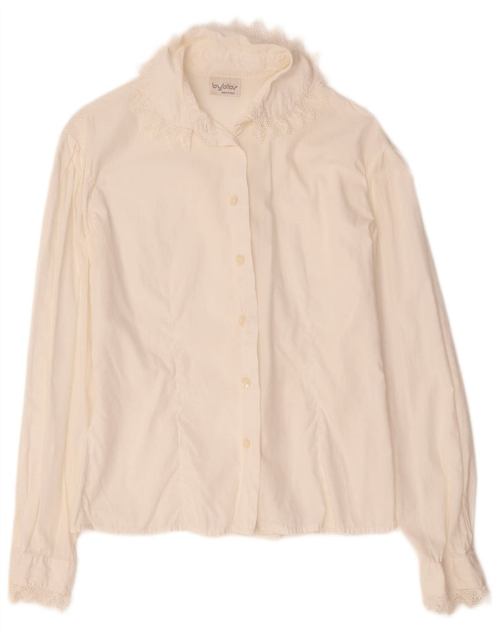Byblos Γυναικείο πουκάμισο Μπλούζα UK 14 Medium White