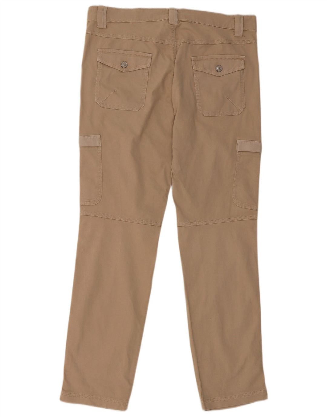 BENETTON Γυναικείο λεπτό παντελόνι Cargo IT 48 XL W36 L31 Μπεζ βαμβακερό