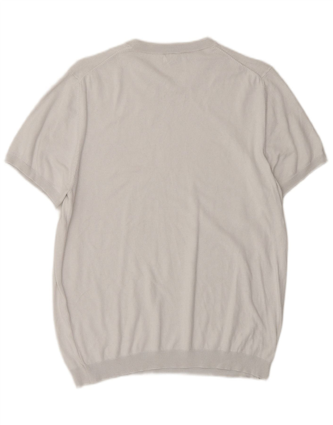 ZARA Womens Short Sleeve Crew Neck Jumper Sweater UK 14 Medium White