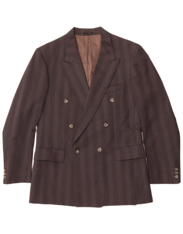 Magee Ανδρικό σακάκι σακάκι με διπλό στήθος UK 38 μεσαίο γκρι ριγέ μαλλί