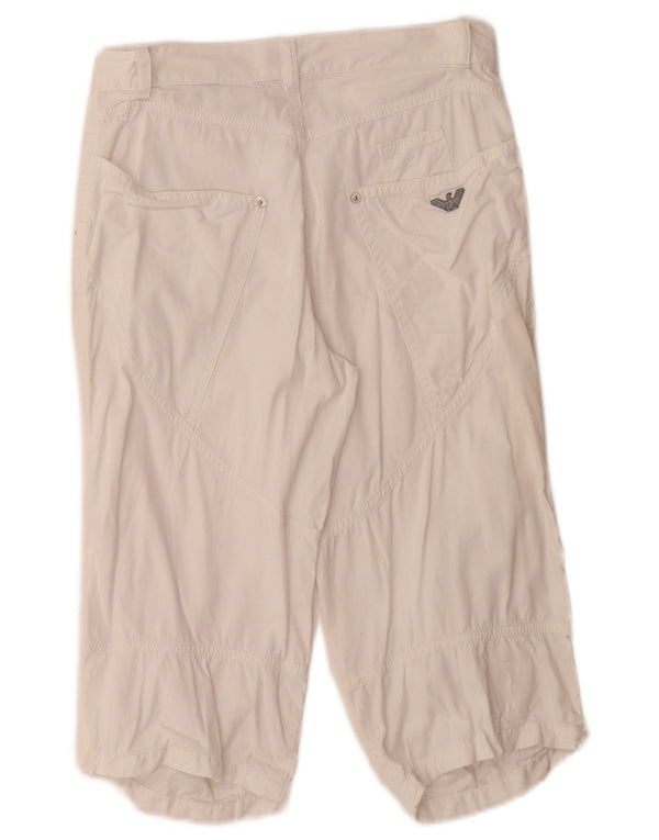 Armani Boys ίσιο παντελόνι Capri 10-11 ετών W26 L17 Λευκό βαμβακερό