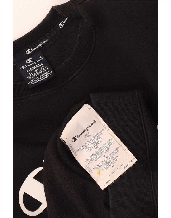 Ανδρικό γραφικό φούτερ Champion Jumper XS Μαύρο βαμβακερό