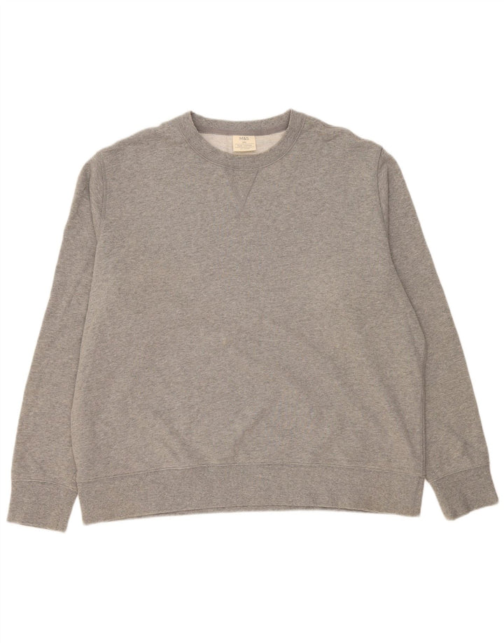 Ανδρικό φούτερ Marks & Spencer Jumper 3XL Γκρι βαμβακερό