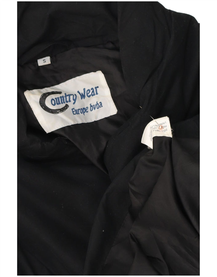 Vintage Ανδρικό Bomber Jacket UK 36 Small Black Polyester