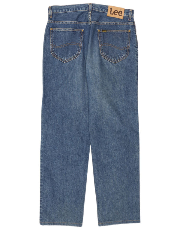 Lee Mens Chicago Straight Jeans W34 L32 Navy Blue Cotton