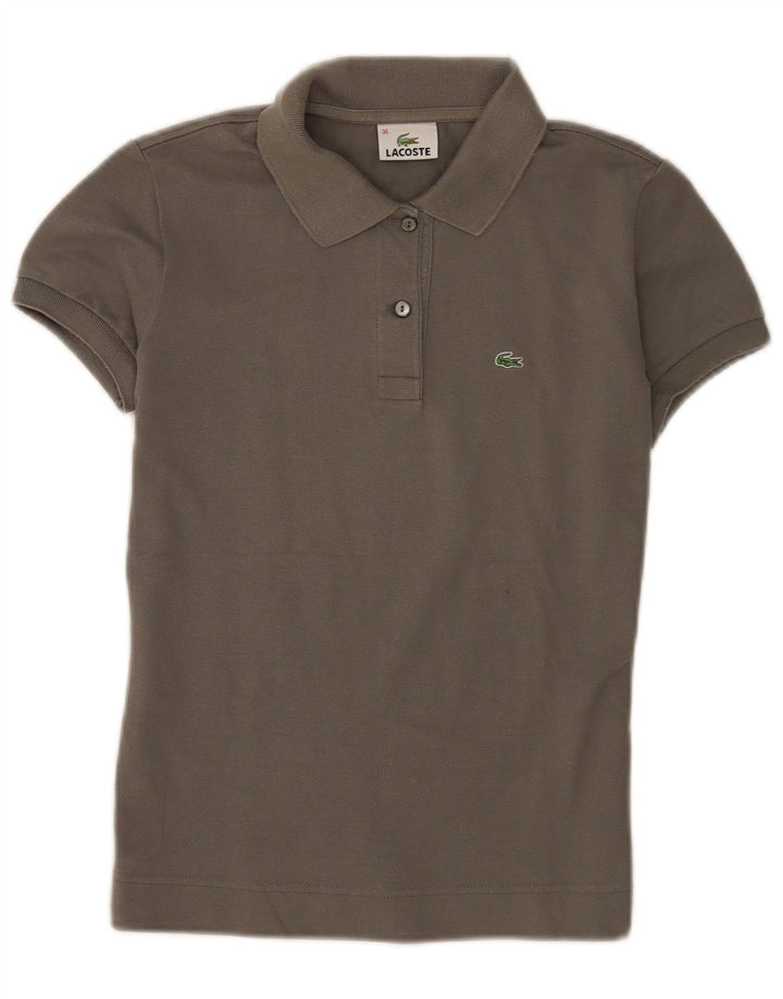 Γυναικείο πουκάμισο Polo Lacoste Νούμερο 36 Μικρό γκρι βαμβακερό