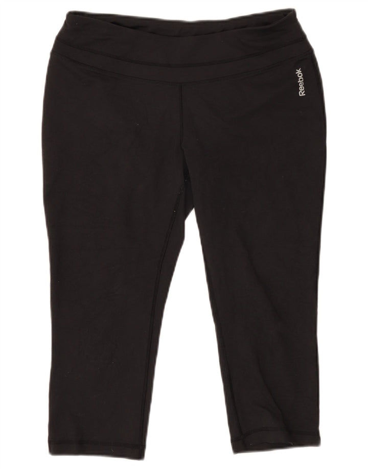 REEBOK Γυναικεία κολάν Capri UK 14 Large Black Polyester