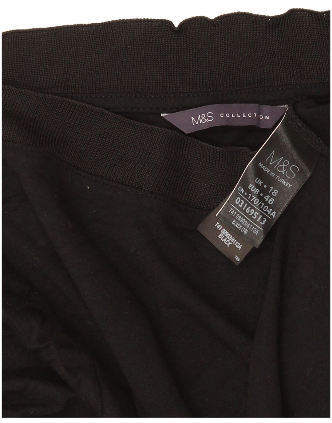 Marks & Spencer γυναικείο τοπ 3/4 μανίκι UK 18 XL μαύρη βισκόζη