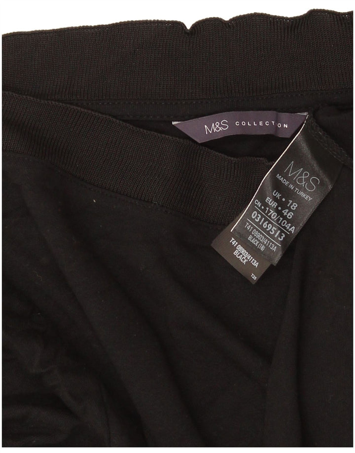 Marks & Spencer γυναικείο τοπ 3/4 μανίκι UK 18 XL μαύρη βισκόζη