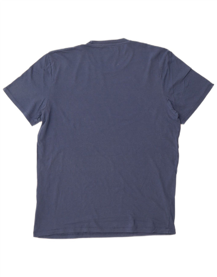 Ανδρικό γραφικό T-Shirt WRANGLER Τοπ μεσαίο μπλε ναυτικό βαμβακερό