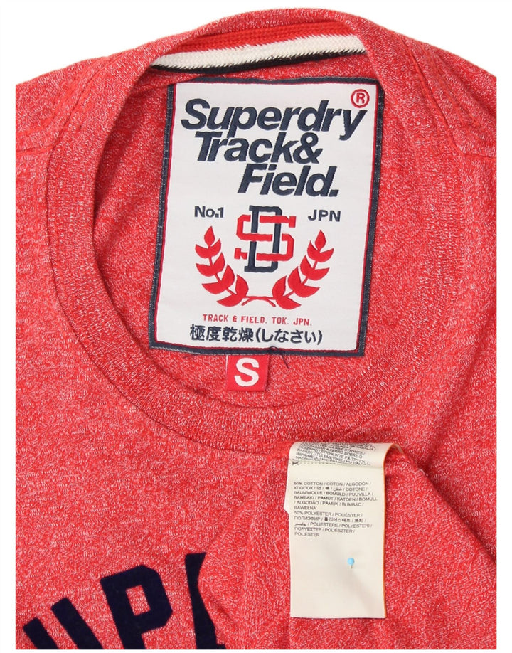 Ανδρικό γραφικό μπλουζάκι SUPERDRY Τοπ Μικρό κόκκινο βαμβακερό