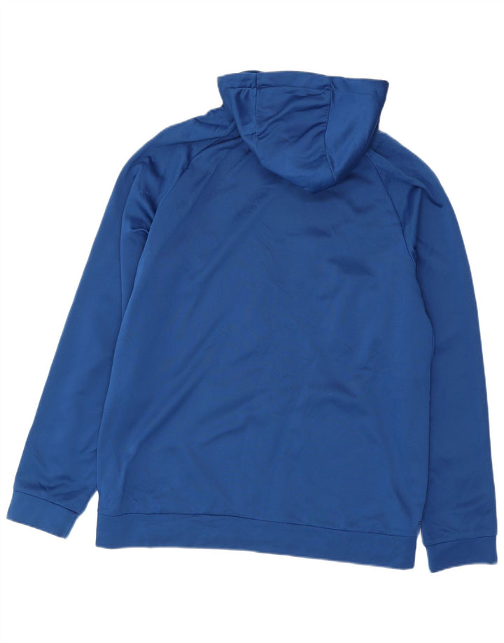 Ανδρικό πουλόβερ με κουκούλα με φερμουάρ Nike Dri Fit, μεγάλο μπλε πολυεστέρα