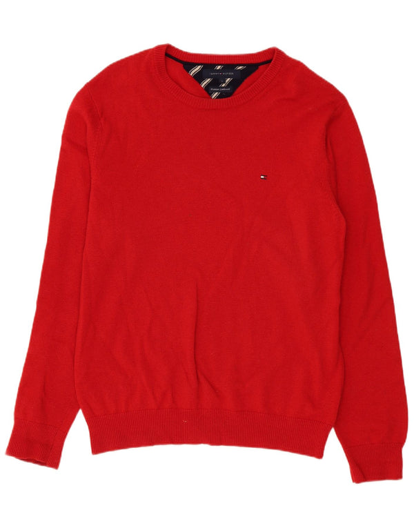 Ανδρικό πουλόβερ Tommy Hilfiger Boat Neck Jumper Large Red Lambswool