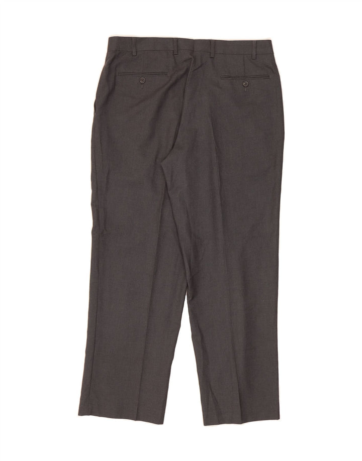 IZOD Mens Straight Suit Trousers W36 L30 Grey Polyester Vintage Izod and Second-Hand Izod from Messina Hembry 