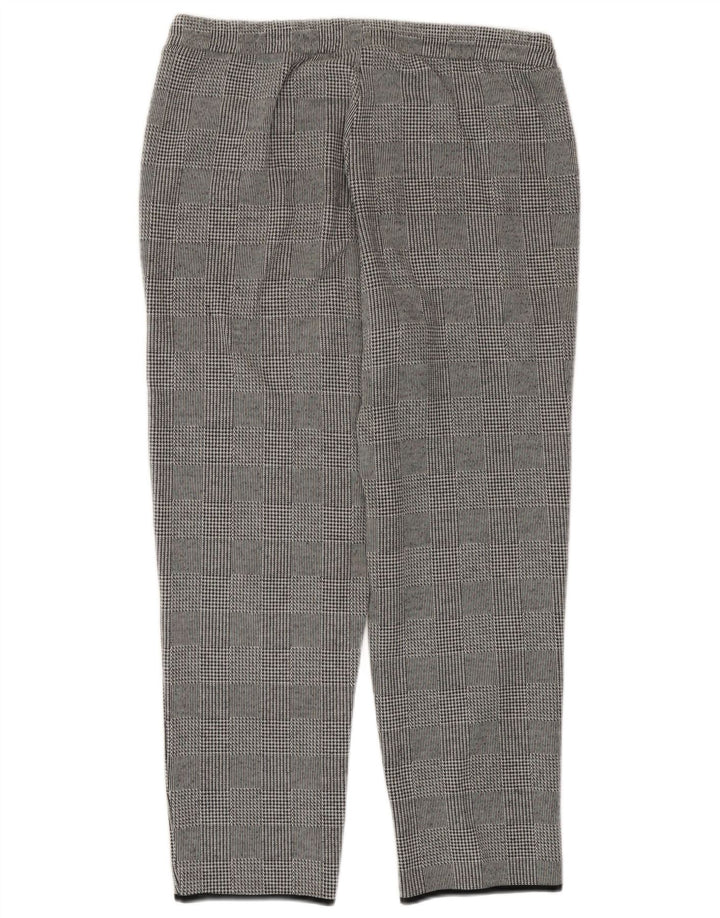 Γυναικεία φόρμα Zara Crop Παντελόνι UK 12 Medium Grey Houndstooth