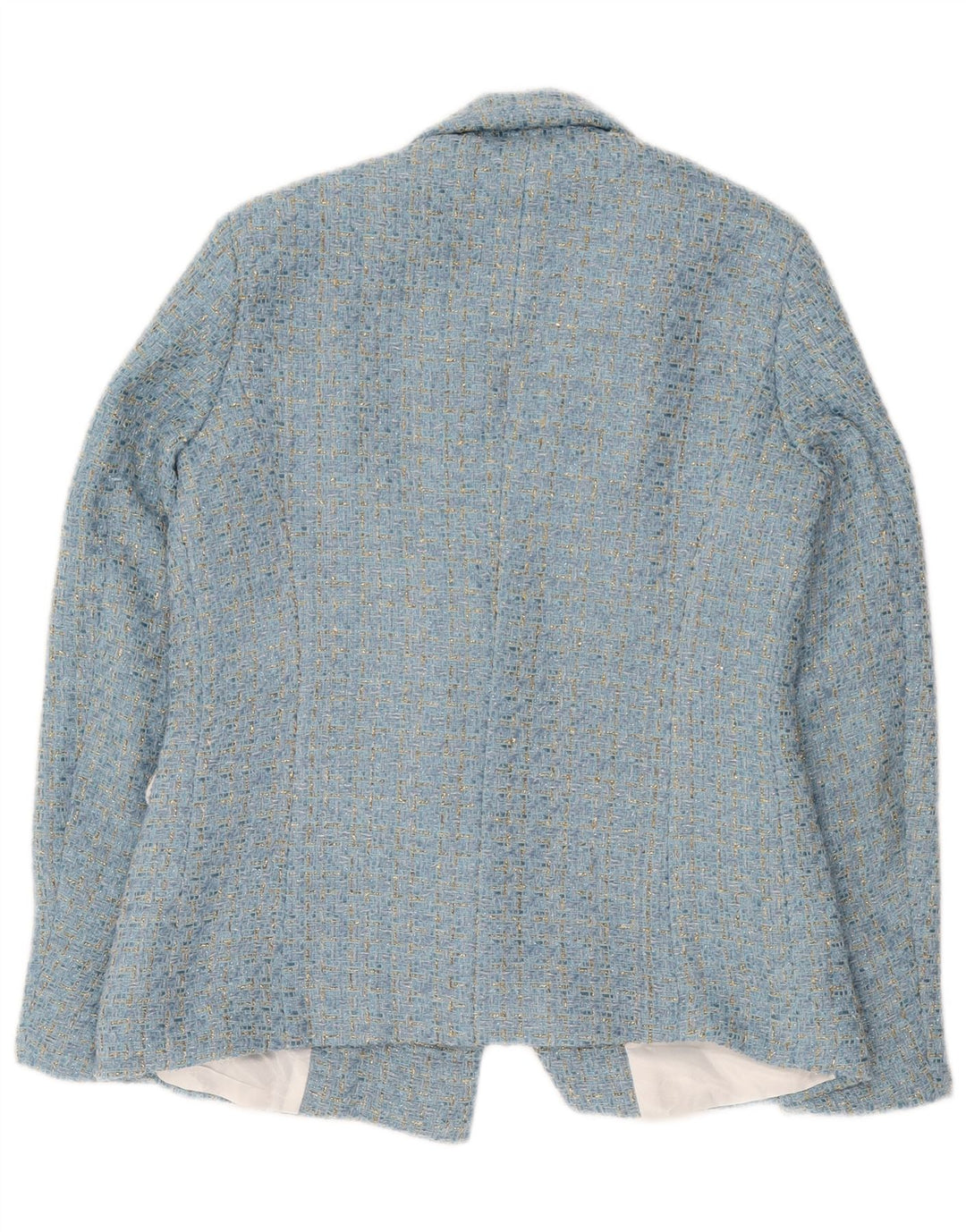 Vintage γυναικείο διπλό μπουφάν σακάκι UK 10 Small Blue Flecked