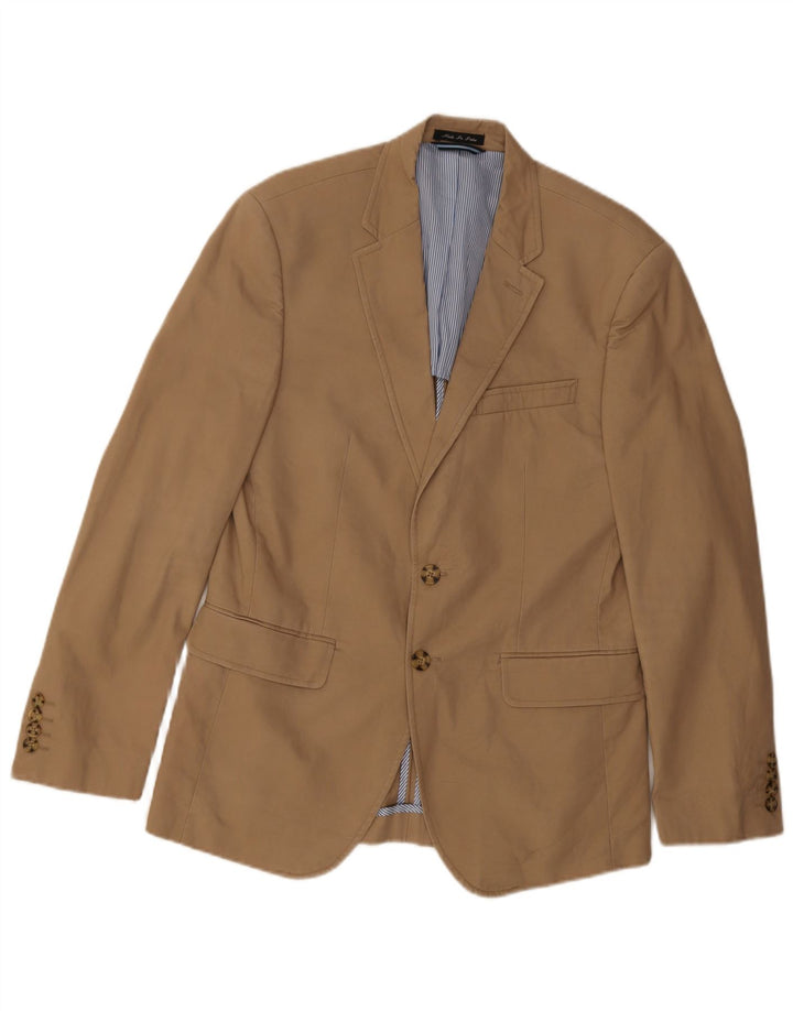 Tommy Hilfiger Ανδρικό σακάκι 2 κουμπιών blazer UK 38 μεσαίο βαμβακερό μπεζ
