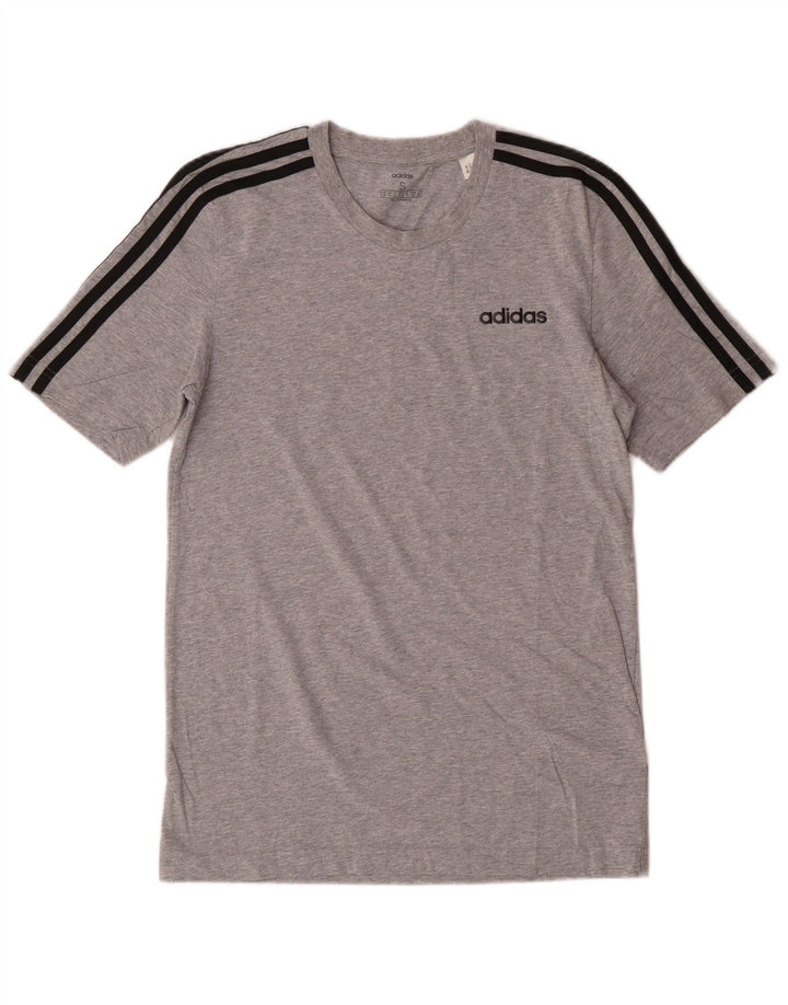 Ανδρικό γραφικό T-Shirt Adidas Top Μικρό γκρι βαμβακερό