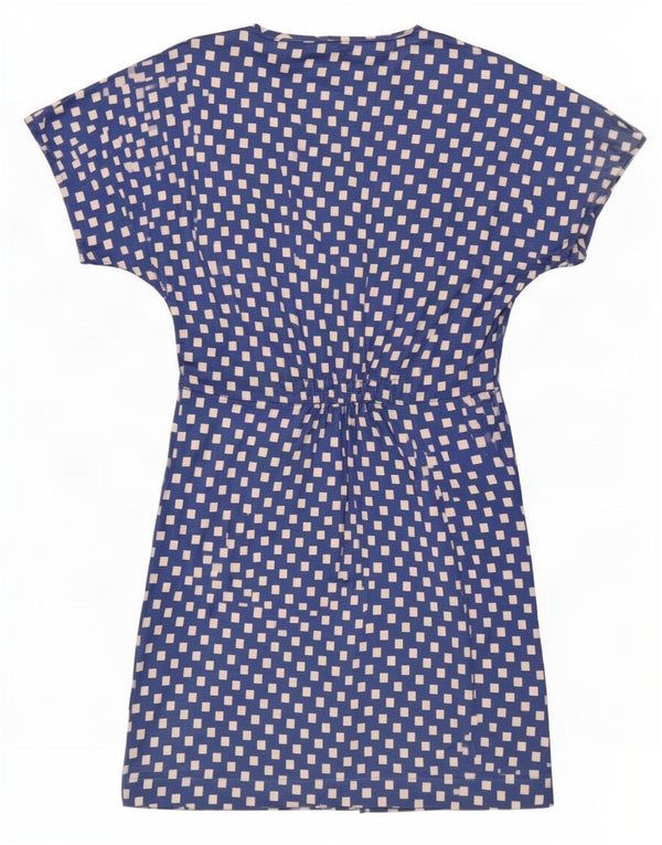 Zara Γυναικείο Φόρεμα A-Line UK 10 Small Blue Geometric