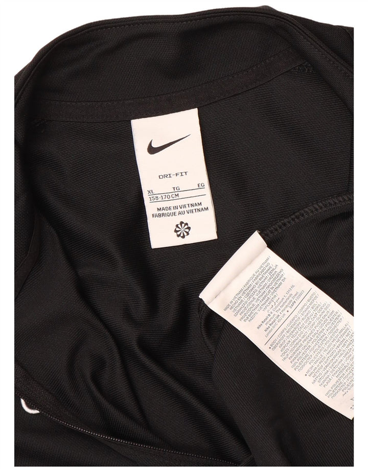 Μπουφάν Nike Boys Dri Fit αθλητική φόρμα 13-14 ετών XL μαύρο πολυεστέρα