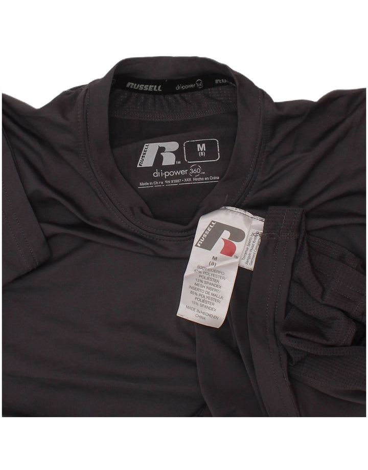 Russell Athletic Boys Dri-Power T-shirt Top 7-8 ετών Medium Grey Polyester