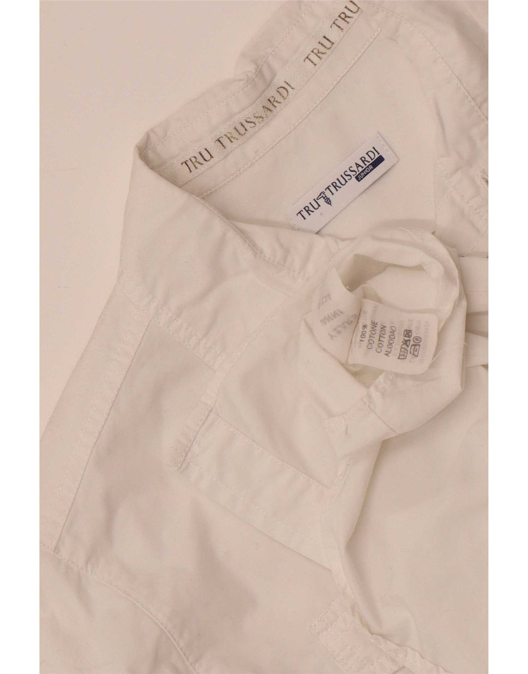 Πουκάμισο Trussardi Boys Graphic 8-9 Years Λευκό Βαμβακερό
