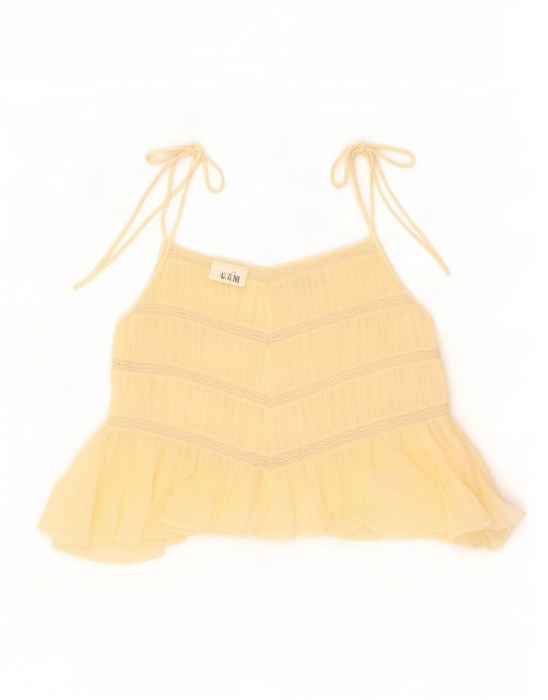 Zara Γυναικείο Cami Top UK 12 Βαμβακερό μεσαίο μπεζ