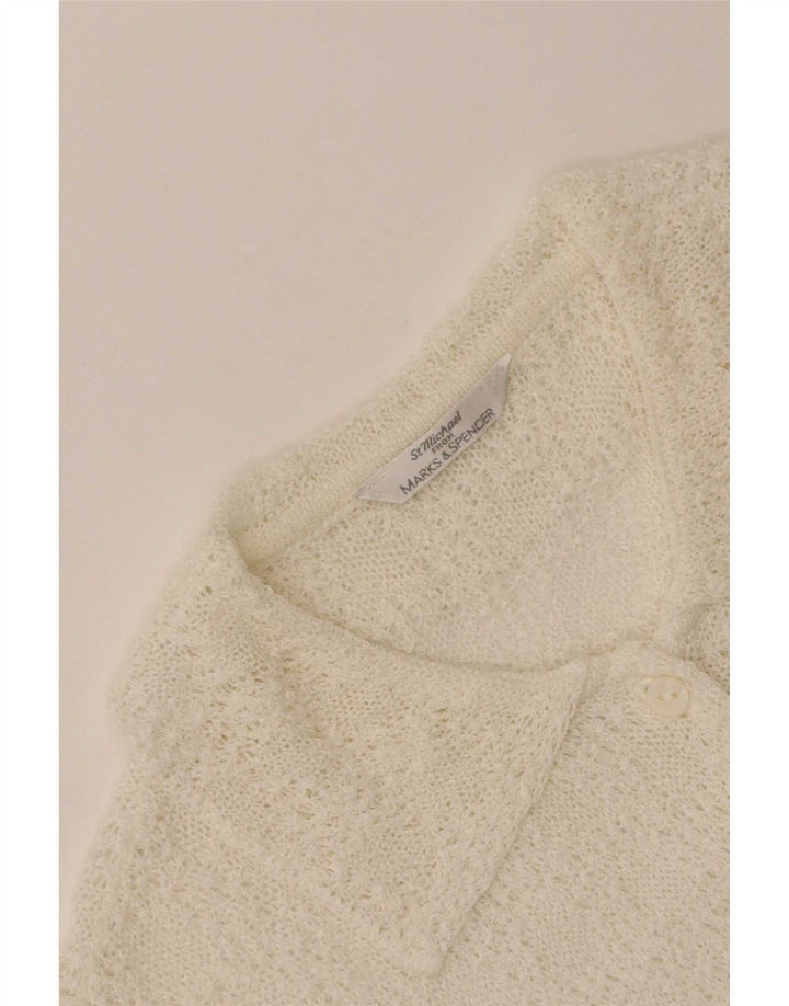 Marks & Spencer Γυναικεία κοντομάνικη μπλούζα UK 12 Medium Off White