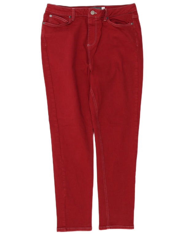 MINT VELVET Γυναικείο Slim Jeans UK 14 Large W32 L26 Red Cotton