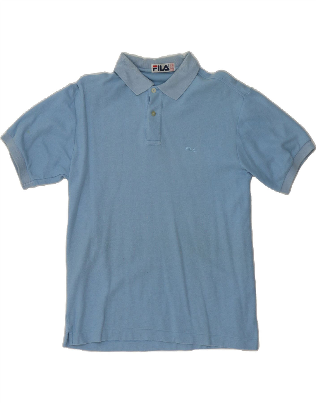 FILA Mens Polo Shirt IT 44 XS Blue Cotton Vintage Fila and Second-Hand Fila from Messina Hembry 