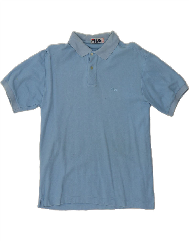 FILA Mens Polo Shirt IT 44 XS Blue Cotton Vintage Fila and Second-Hand Fila from Messina Hembry 