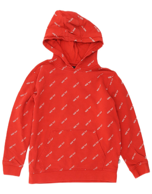 Vans Boys Graphic Hoodie Jumper 10-11 ετών Μεσαίο κόκκινο βαμβακερό