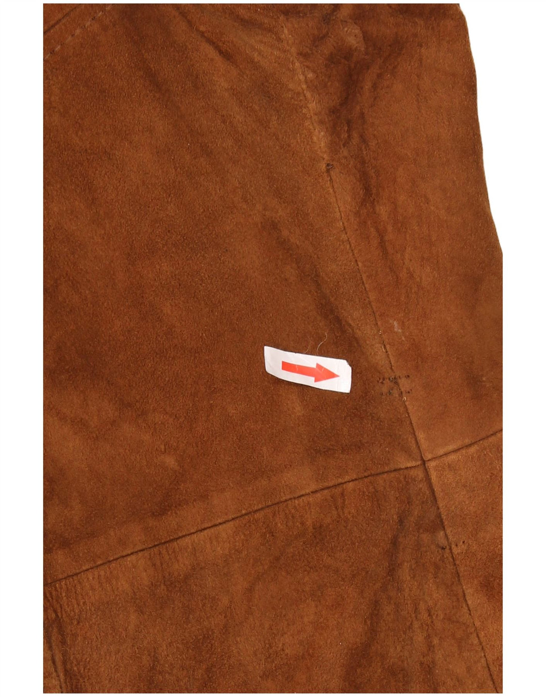 Vintage Γυναικείο Καστόρι Αμάνικο Πανωφόρι IT 46 Δερμάτινο Μεγάλο Καφέ