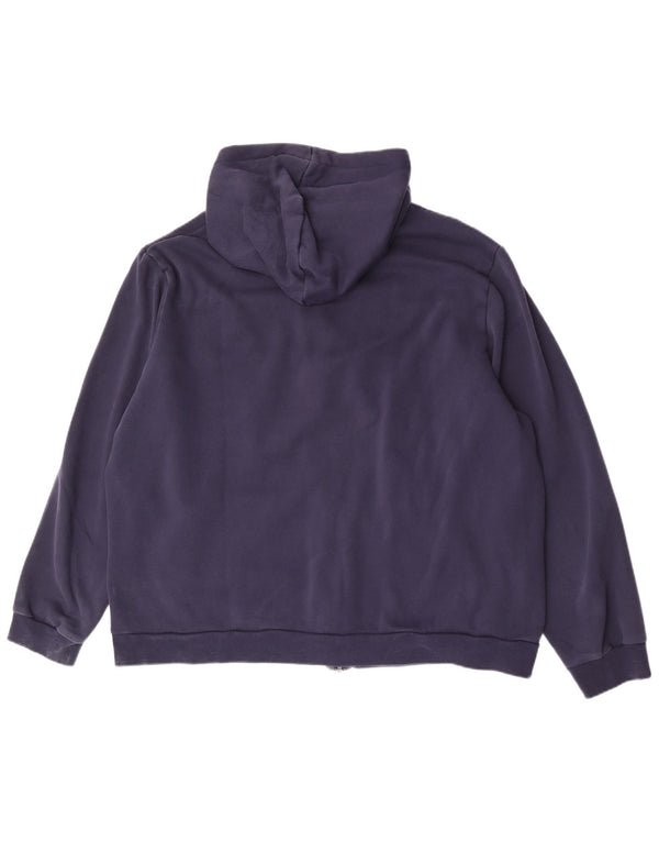 Puma Mens Zip Hoodie Sweater 2XL Navy Blue Colourblock Polyester