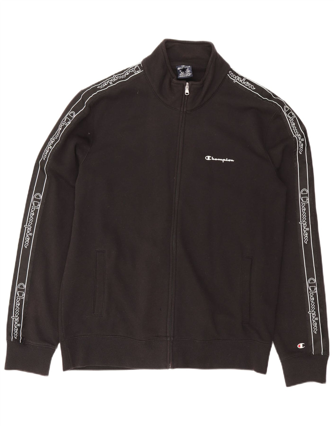 Ανδρική αθλητική φόρμα γραφικών CHAMPION Top Jacket XL Μαύρο