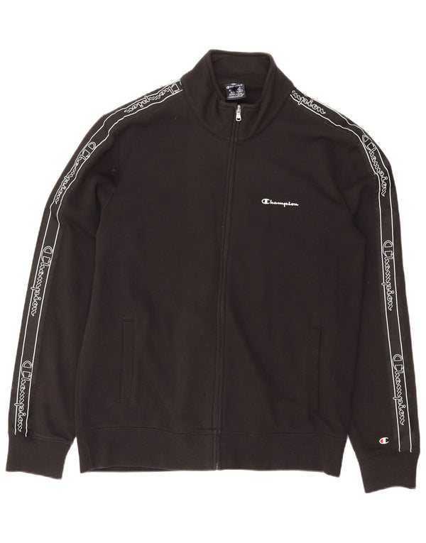 Ανδρική αθλητική φόρμα γραφικών CHAMPION Top Jacket XL Μαύρο