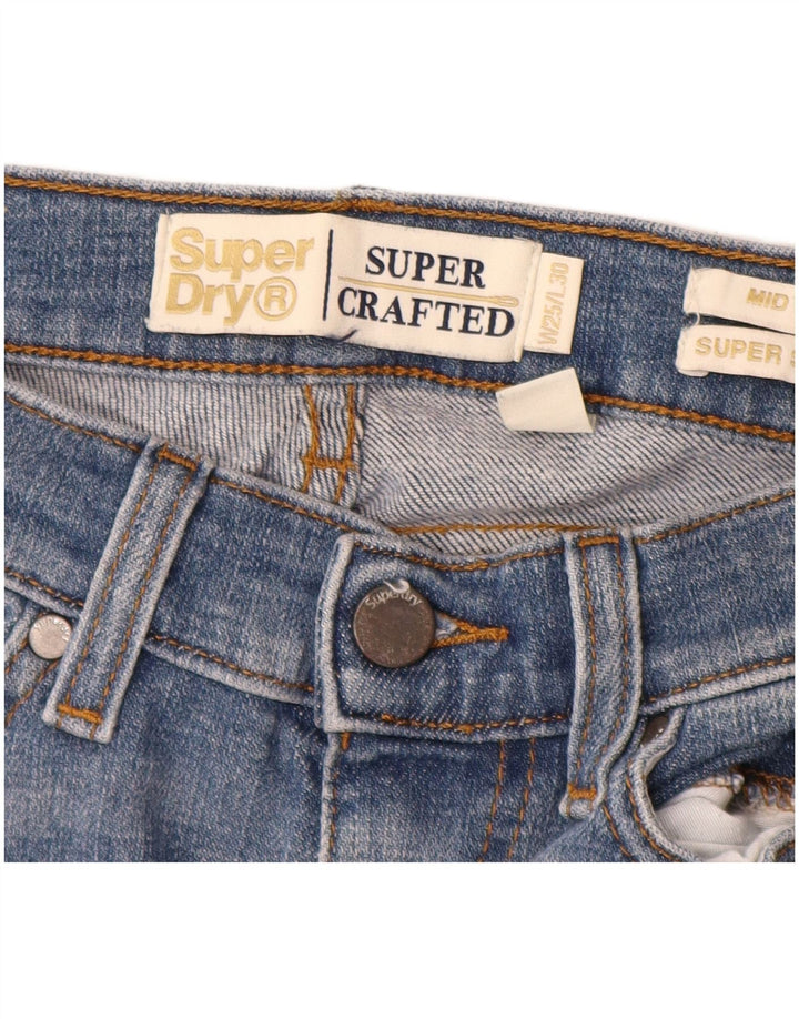 SUPERDRY Γυναικείο ψηλόμεσο τζιν Super Skinny W25 L28 Μπλε βαμβακερό