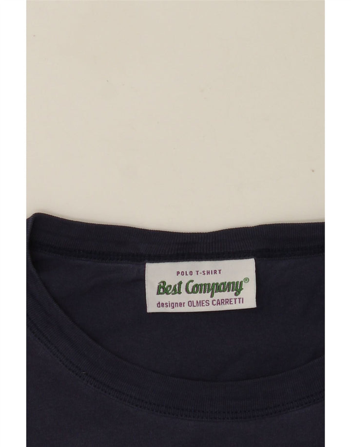 BEST COMPANY Ανδρικό γραφικό T-Shirt Top Small Navy Blue