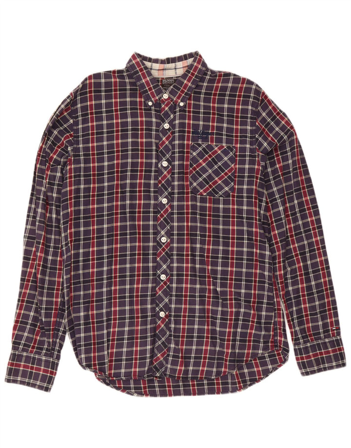 Ανδρικό πουκάμισο Tommy Hilfiger XL Navy Blue Check Cotton