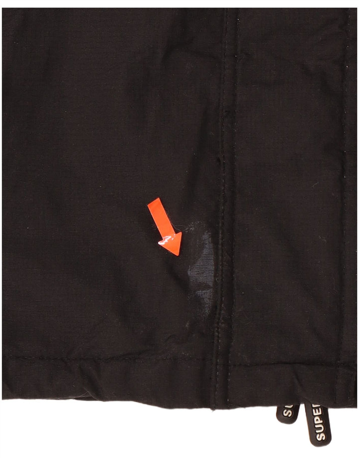SUPERDRY Γυναικείο Windcheater με κουκούλα Windbreaker Jacket UK 14 Medium Black