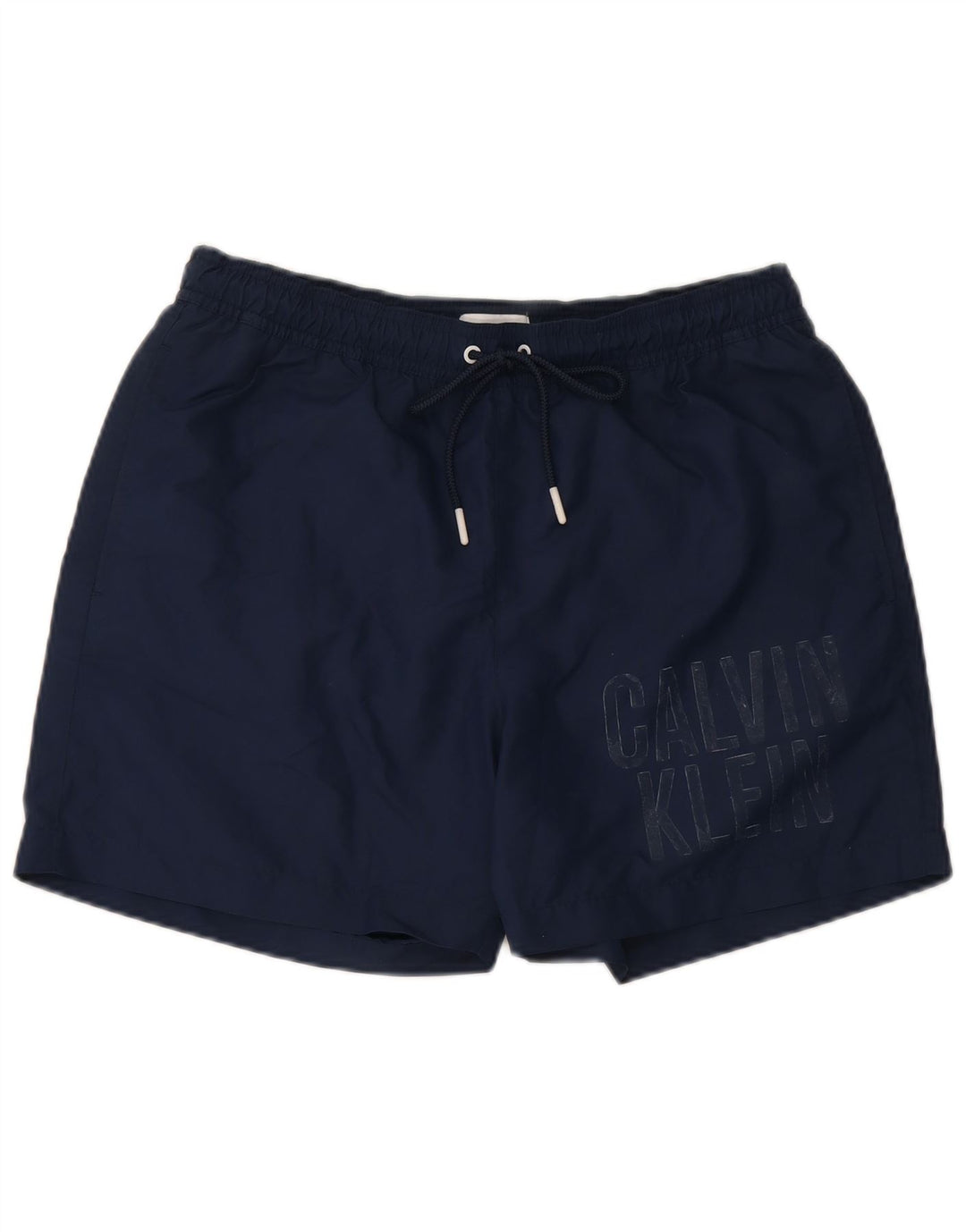 Γραφικό ανδρικό σορτς κολύμβησης Calvin Klein με μεσαίο μπλε ναυτικό πολυεστέρα