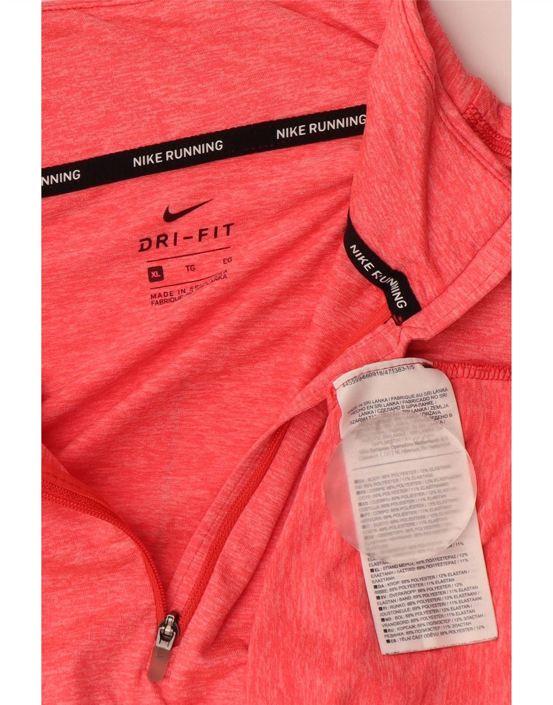 Nike γυναικείο Dri Fit μακρυμάνικο UK 18 XL ροζ πολυεστέρας