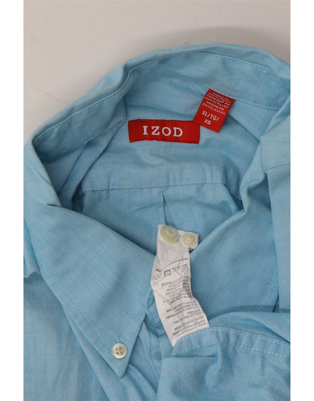 IZOD Mens Big & Tall Shirt XL Blue Cotton Vintage Izod and Second-Hand Izod from Messina Hembry 