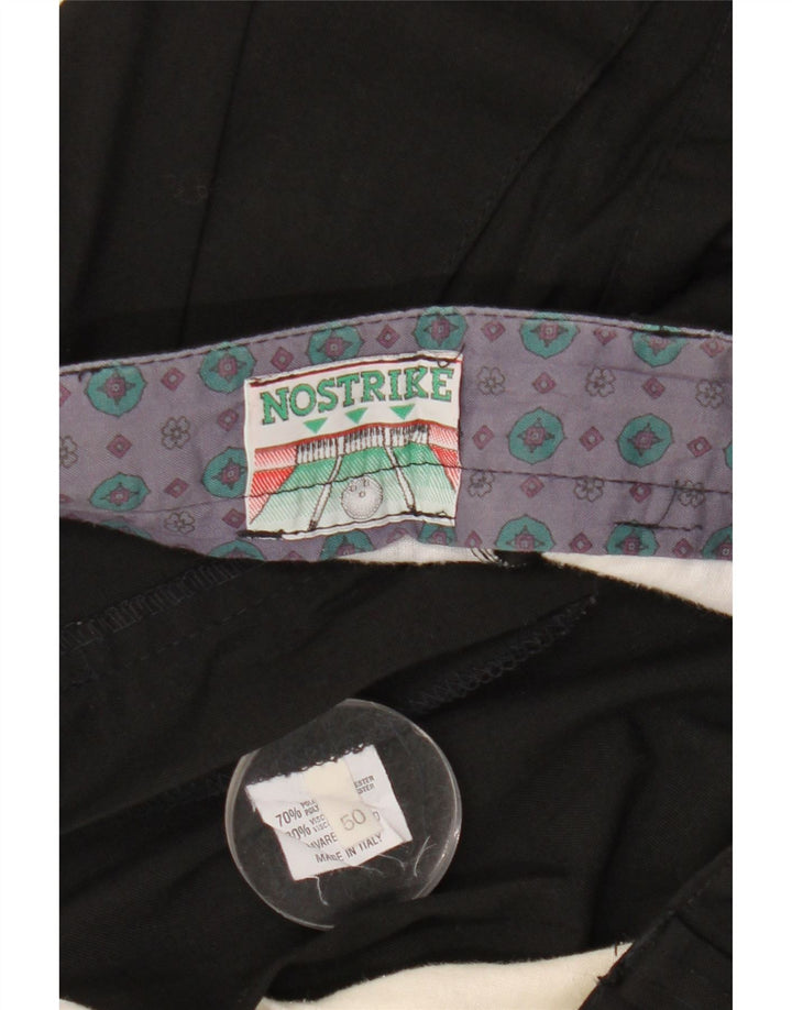 Vintage Ανδρικό κοστούμι Crop Παντελόνι IT 50 Large W32 L25 Μαύρο πολυεστέρα